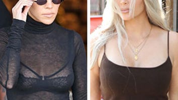 Kourtney Kardashian Rocks Sexy Sheer Outfit During Shopping Trip With Kim!