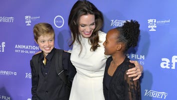 Angelina Jolie Poses With Daughters Zahara and Shiloh on the Red Carpet -- See the Sweet Pics!