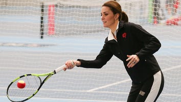 Kate Middleton Shows Off Tiny Baby Bump While Playing Tennis With Kids During Royal Appearance: Watch!