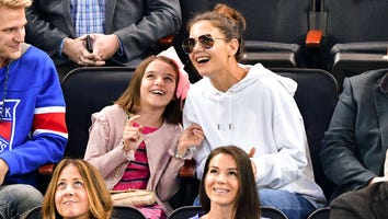 Katie Holmes and Daughter Suri Are All Smiles at Hockey Game -- See the Cute Pics!