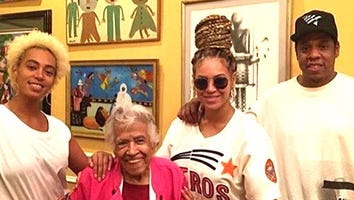 Beyonce Sports Houston Astros Jersey While Posing With Fan at New Orleans Eatery
