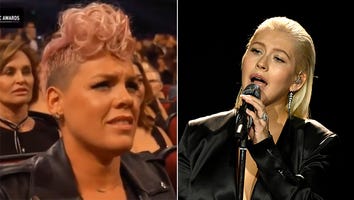 Pink Praises Christina Aguilera After AMAs Cameras Catch Her Making a Face During Whitney Houston Tribute