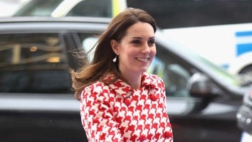 Pregnant Kate Middleton Channels Princess Diana in Red Houndstooth Coat During Royal Tour: Pics!