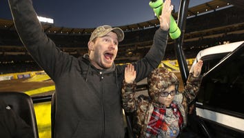 Chris Pratt and Son Jack Have a Blast at Monster Jam -- See the Pics!