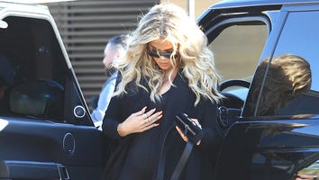 Pregnant Khloe Kardashian Wears Spandex Jumpsuit on Lunch Outing: Pics!