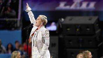 Super Bowl 2018: Pink Reacts Backstage to Powering Through 'Amazing' National Anthem (Exclusive)