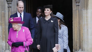 Pregnant Kate Middleton and Prince William Attend Easter Services With the Queen: Pics