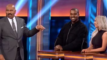 Kanye West Is 'Here to Win' in First Look at Kardashian-West 'Celebrity Family Feud' Episode
