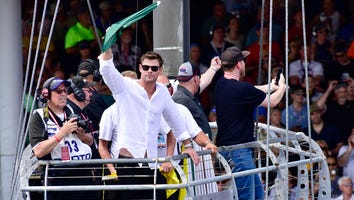 Chris Hemsworth Puts His Superhero Training to the Test While Waving the Flag at the Indy 500 -- Watch!