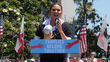 Chrissy Teigen and Baby Miles Introduce John Legend at Families Belong Together March