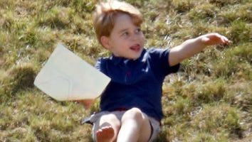 Watch Prince George Playfully Get Pushed Down a Hill By His Cousin During Royal Polo Match