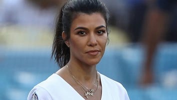 Kourtney Kardashian Throws First Pitch at Dodger Game Amid Family Drama