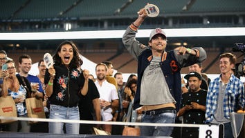 Mila Kunis and Ashton Kutcher Get Extremely Competitive at Charity Ping Pong Match