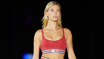 Hailey Baldwin Opens Tommy Hilfiger Fashion Show in Shanghai in a Sporty Red Hot Ensemble