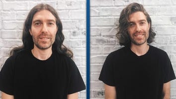 Watch A Celebrity Hairstylist Give An ET Staffer A Brad Pitt-Inspired Makeover!