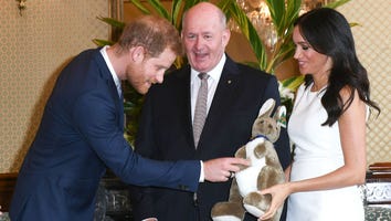 Meghan Markle and Prince Harry Play With Toy Gifts for Their Future Child in Sweet Pics