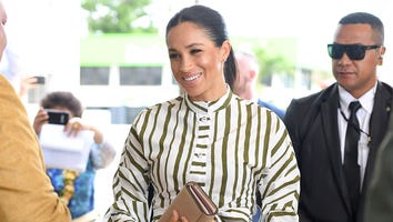 Meghan Markle Stuns in Stripes Again With a Sleek New Ponytail