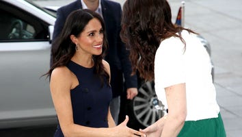 Meghan Markle Flashes Her Baby Bump in Recycled Dress on Royal Tour: Pics!