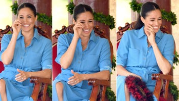 Meghan Markle Is Brought to Tears of Laughter When Serenaded With Anti-Mosquito Song in Tonga