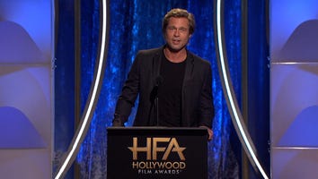 Brad Pitt Is Handsome as Ever in Rare Public Appearance at Hollywood Film Awards
