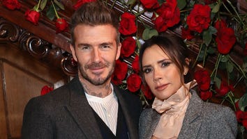 David and Victoria Beckham Share a Rare PDA Moment at Fashion Show