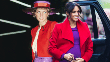 Meghan Markle Channels Princess Diana in Purple and Red Jewel Tones