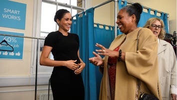 Meghan Markle Helps Dress Women for Success While Showing Off Growing Baby Bump