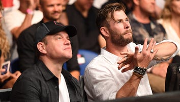 Chris Hemsworth Jokes About His Actual Superhero Skills While at a UFC Match With Matt Damon
