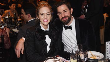 Emily Blunt and John Krasinski Rock Matching Suits at the Writers Guild Awards