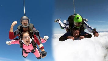 Watch Former 'Bachelorette' Becca Kufrin and Garrett Yrigoyen Jump Out of Plane (Extended)
