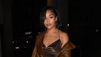 Jordyn Woods Declares She's 'All In' While Sporting Slinky Gold Mini-Dress in London