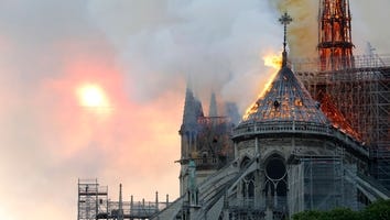 Fire Rages at Notre Dame Cathedral in Paris