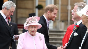 Prince Harry Bonds With Grandmother Queen Elizabeth at Royal Garden Party -- Pics