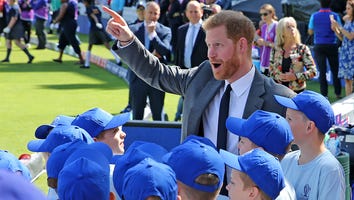 Prince Harry Meets His Little Look-Alike at Cricket World Cup