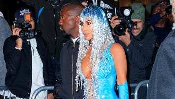 Kim Kardashian Switches Into Blue Latex and a Tinsel Wig for Met Gala After-Party