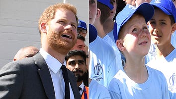 Prince Harry Meets His Little Look-Alike at Cricket World Cup