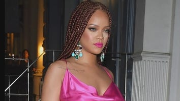 Rihanna Rocks Hot Pink Curve-Hugging Slip Dress