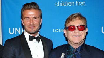 David Beckham Channels His Inner Elton John While Vacationing With the Singer and Family