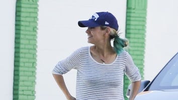 Mila Kunis Steps Out in LA Rocking New Blonde Hair with Turquoise Tips