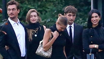 Tyler Cameron Supports Gigi Hadid at Her Grandmother's Funeral