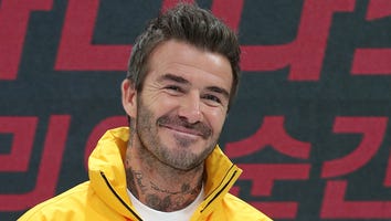 David Beckham Gets a Sweet Kiss From Daughter Harper During Ice Rink Outing