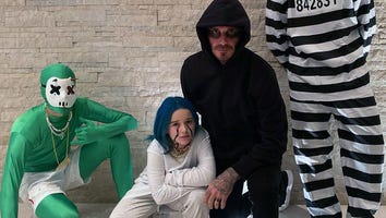 David Beckham and His Daughter Trick-Or-Treat at Justin and Hailey Bieber's House