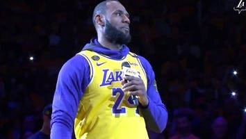LeBron James Breaks Down in Speech Honoring Kobe Bryant at Lakers Game