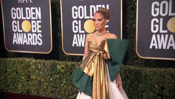 Golden Globes 2020: Jennifer Lopez Arrives in Emerald and Gold