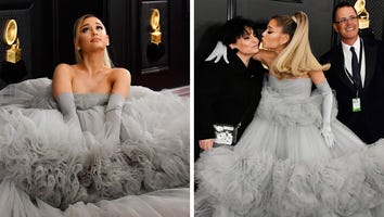 GRAMMYs 2020: Ariana Grande Arrives With Her Mom and Dad