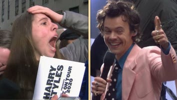 Harry Styles' Superfan Falls to the Ground After He Gives Her VIP Tickets