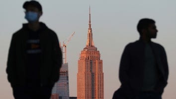 Empire State Building Flashes Red to Honor First Responders
