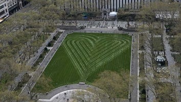New York City's Bryant Park Spreads the Love With Giant Heart Yard Art