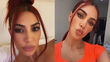 Kim Kardashian Dyes Her Hair Red -- See the Look!