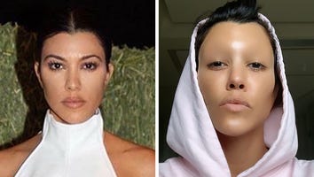Kourtney Kardashian Is Unrecognizable Without Eyebrows -- See the Wild Look!